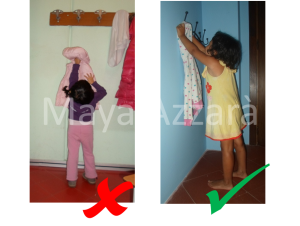 In una casa anche per bambini lo spazio domestico diventa un’occasione per sperimentare, apprendere e imparare a fare da soli nel rispetto dei propri tempi. Riorganizzare la propria casa è facile ed economico: pensate al costo per fissare un gancino a 80cm dal pavimento e a quanti benefici ne traggono bambini e genitori!